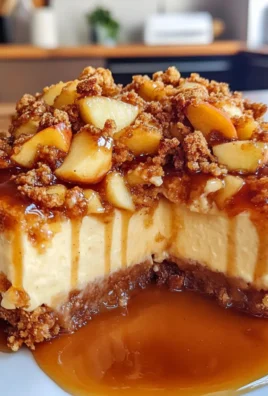 Decadent Apple Crisp Cheesecake