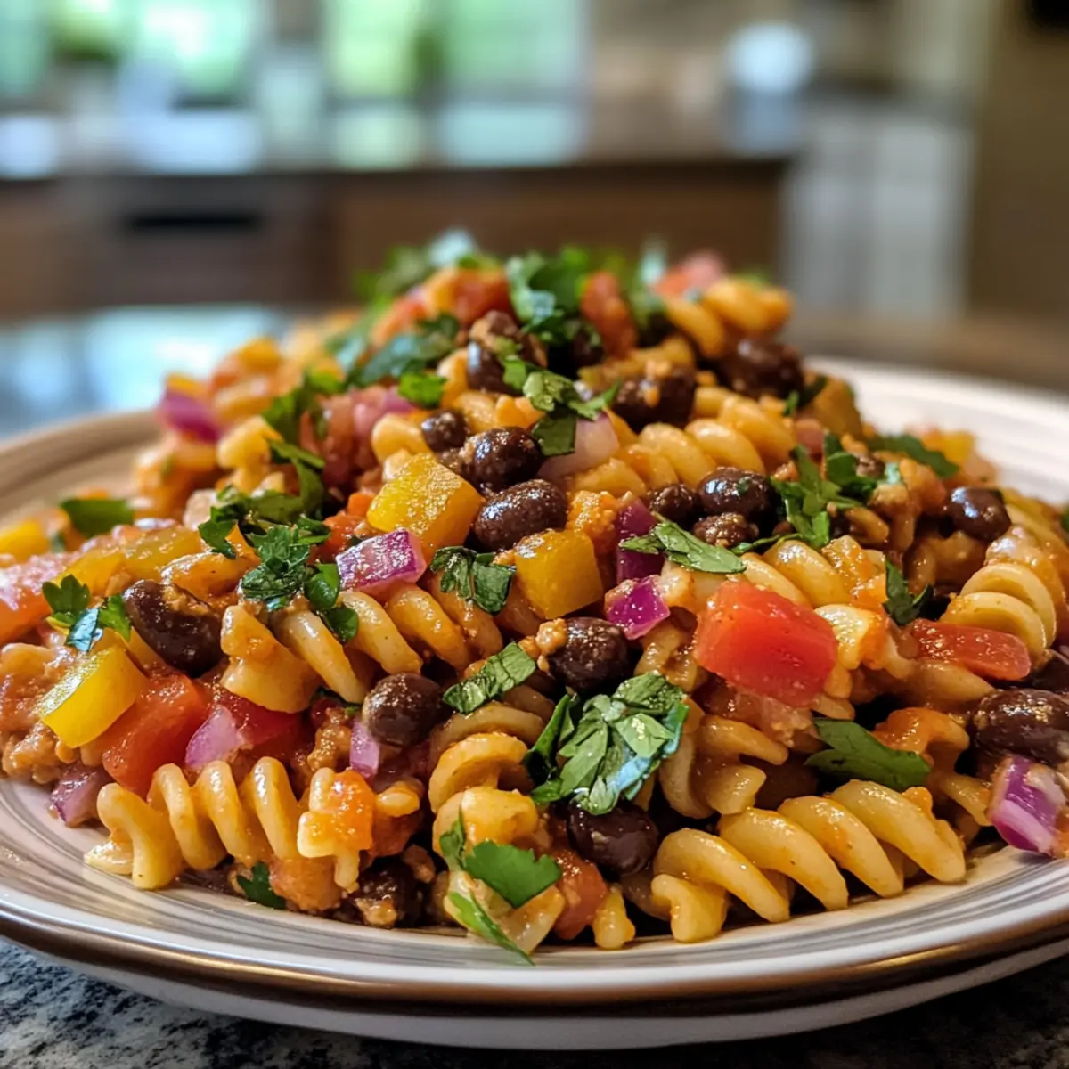 Hearty Cowboy Caviar Pasta Salad