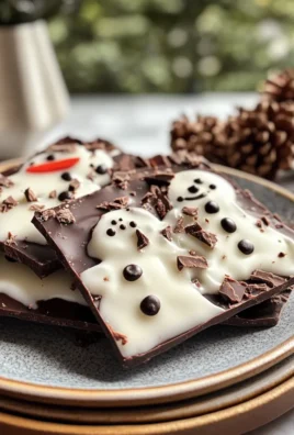 Irresistible Melted Snowman Chocolate Bark