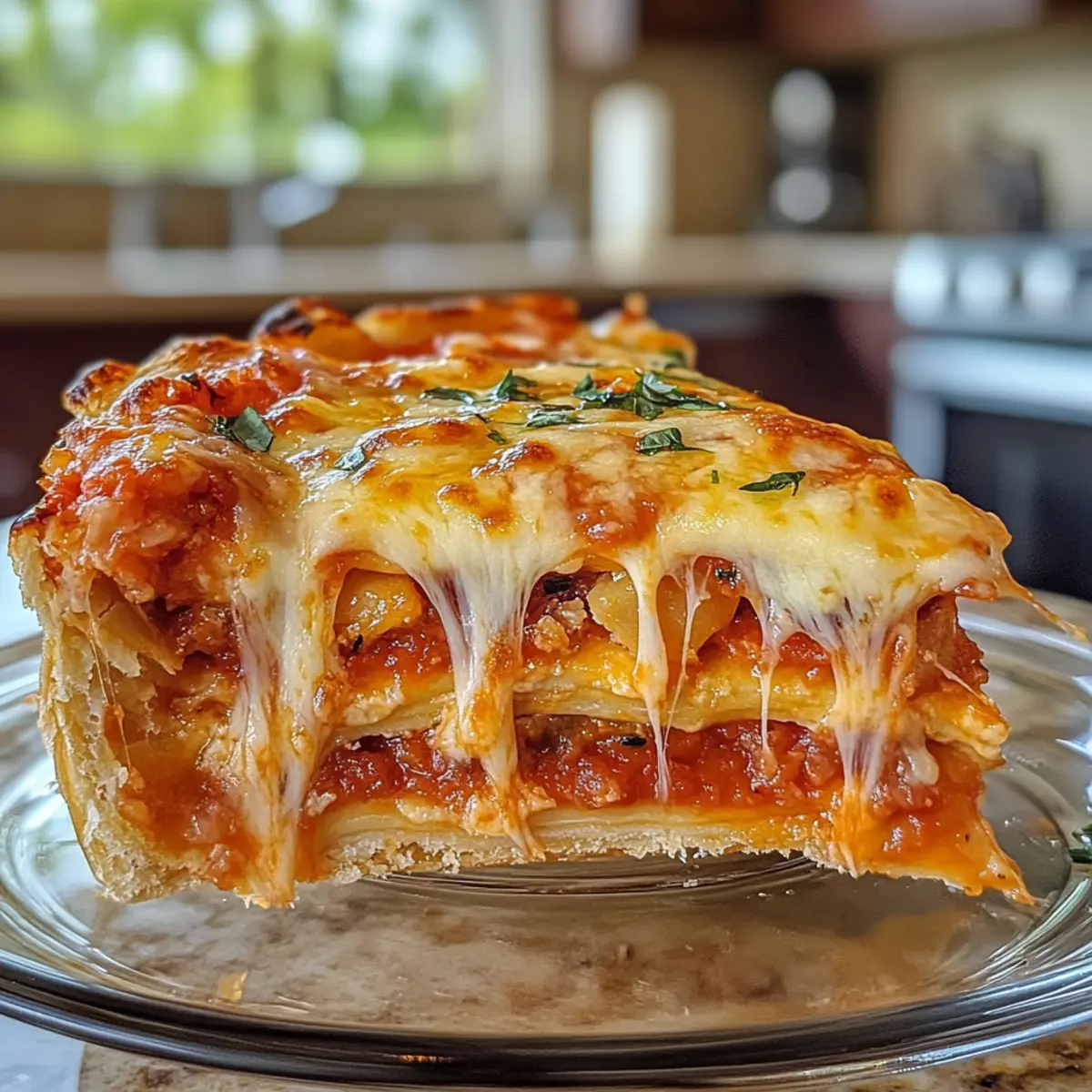 Ultimate Cheesy Stuffed Layered Pizza Pie