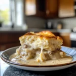 Easy Lazy Biscuits & Gravy Breakfast Casserole