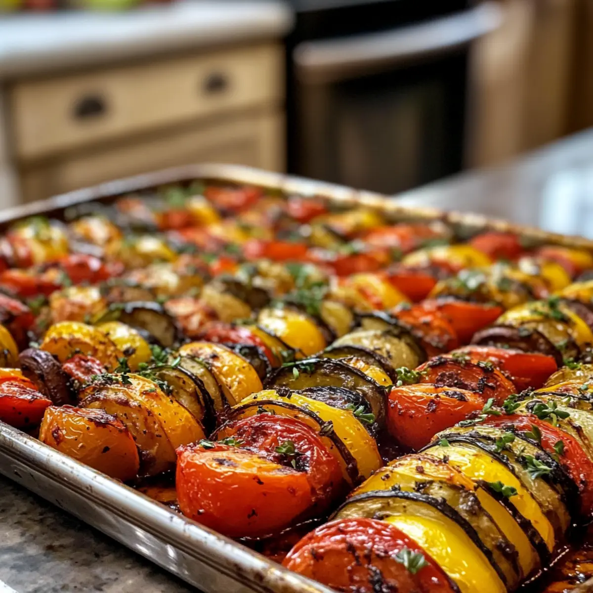 Colorful Sheet Pan Ratatouille