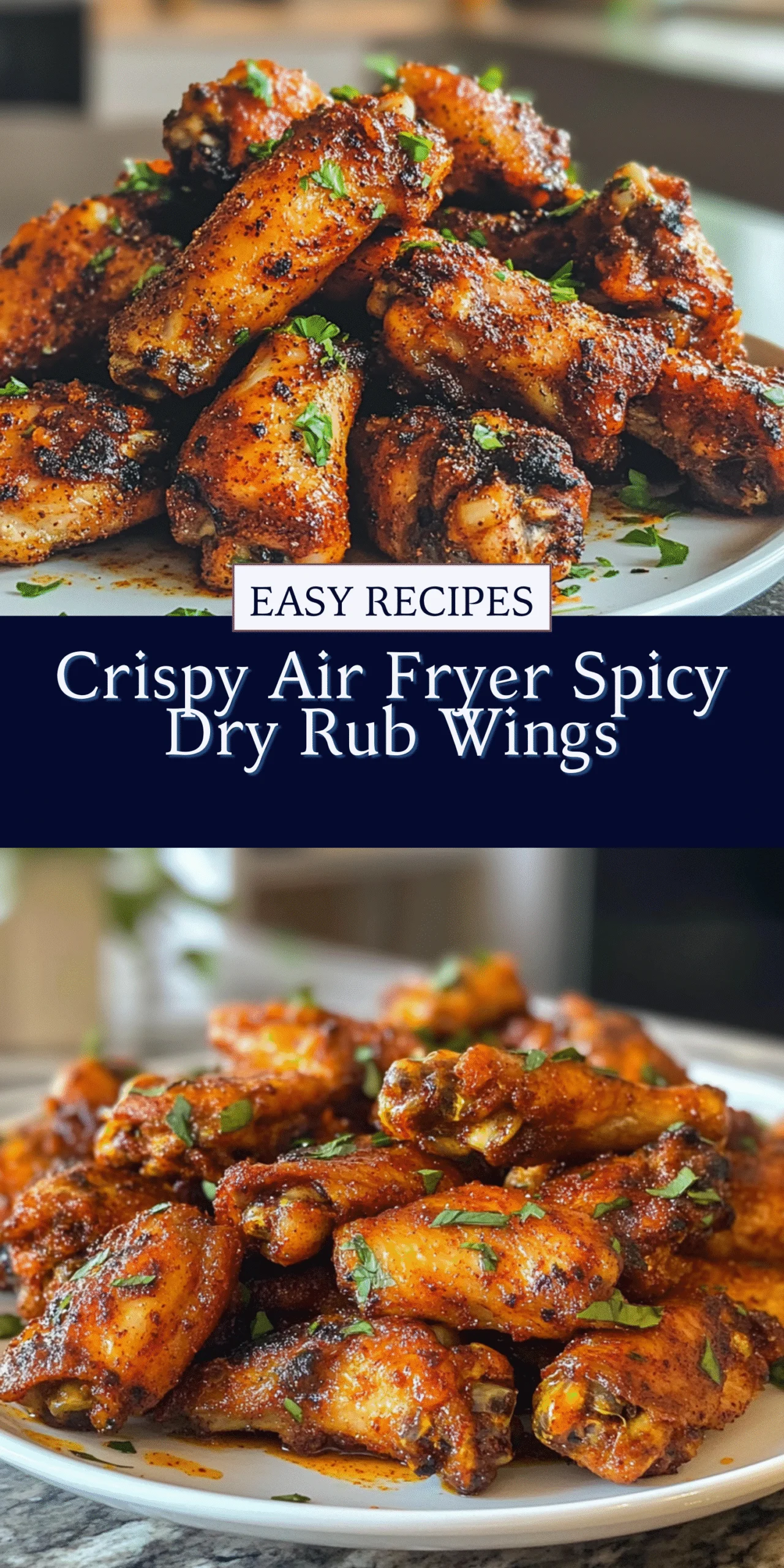 Crispy Air Fryer Spicy Dry Rub Wings