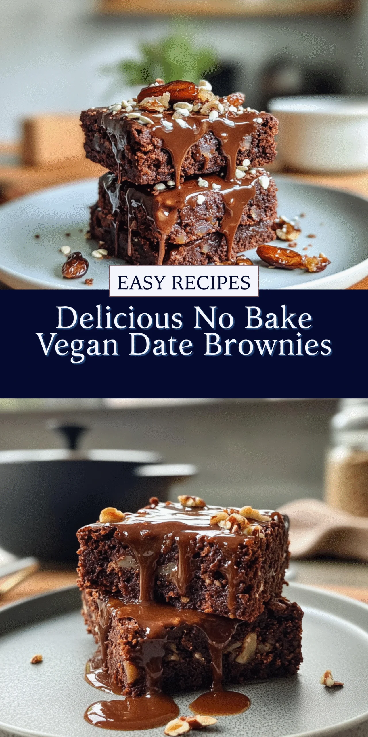 Delicious No Bake Vegan Date Brownies