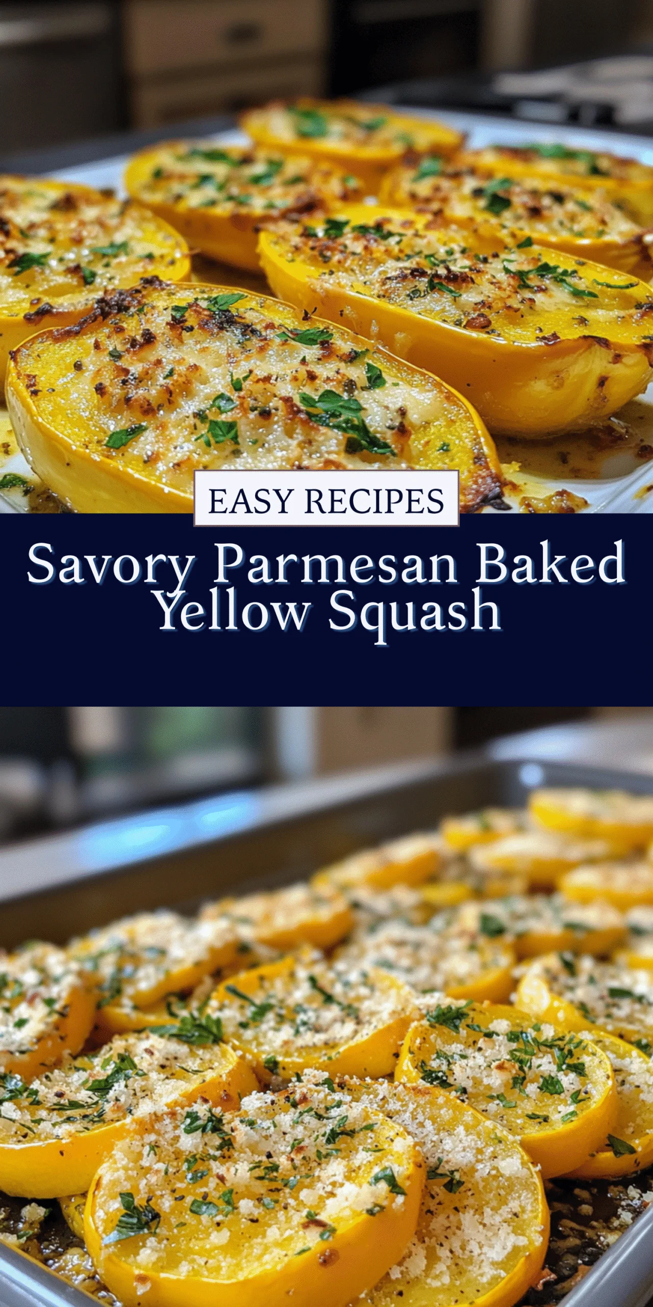 Savory Parmesan Baked Yellow Squash