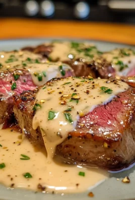 Succulent Juicy Steak with Garlic Cream Sauce