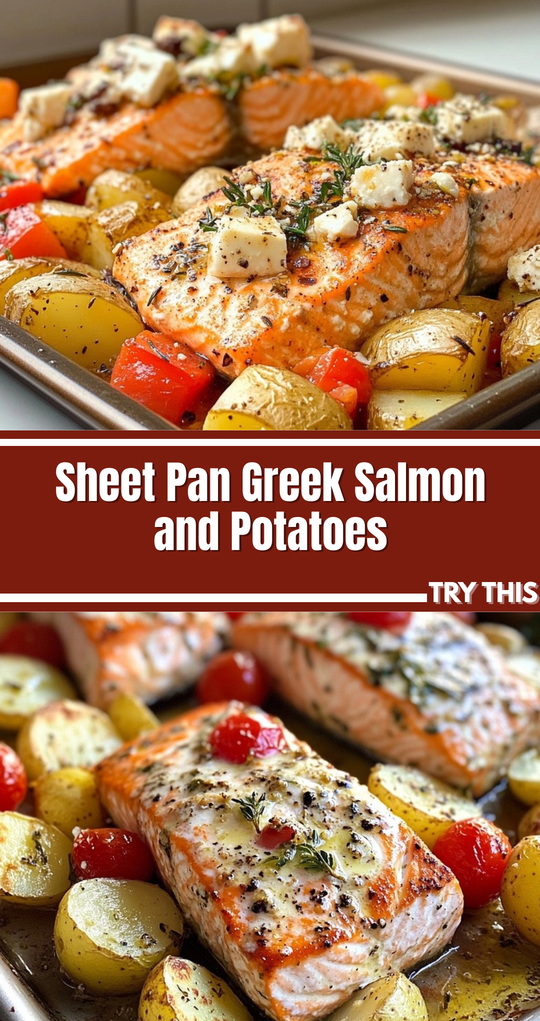 Sheet Pan Greek Salmon and Potatoes