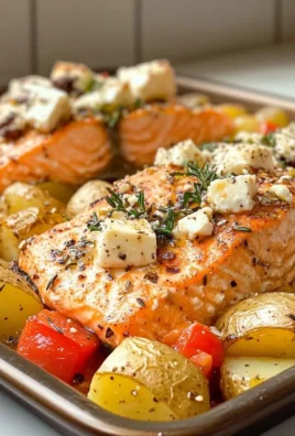 Sheet Pan Greek Salmon and Potatoes